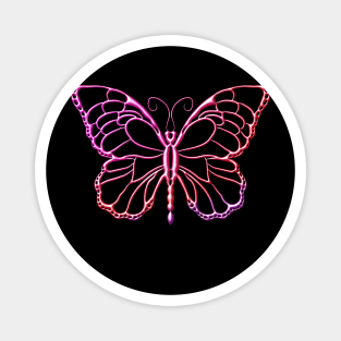 Glowing Butterfly Design. Magnet